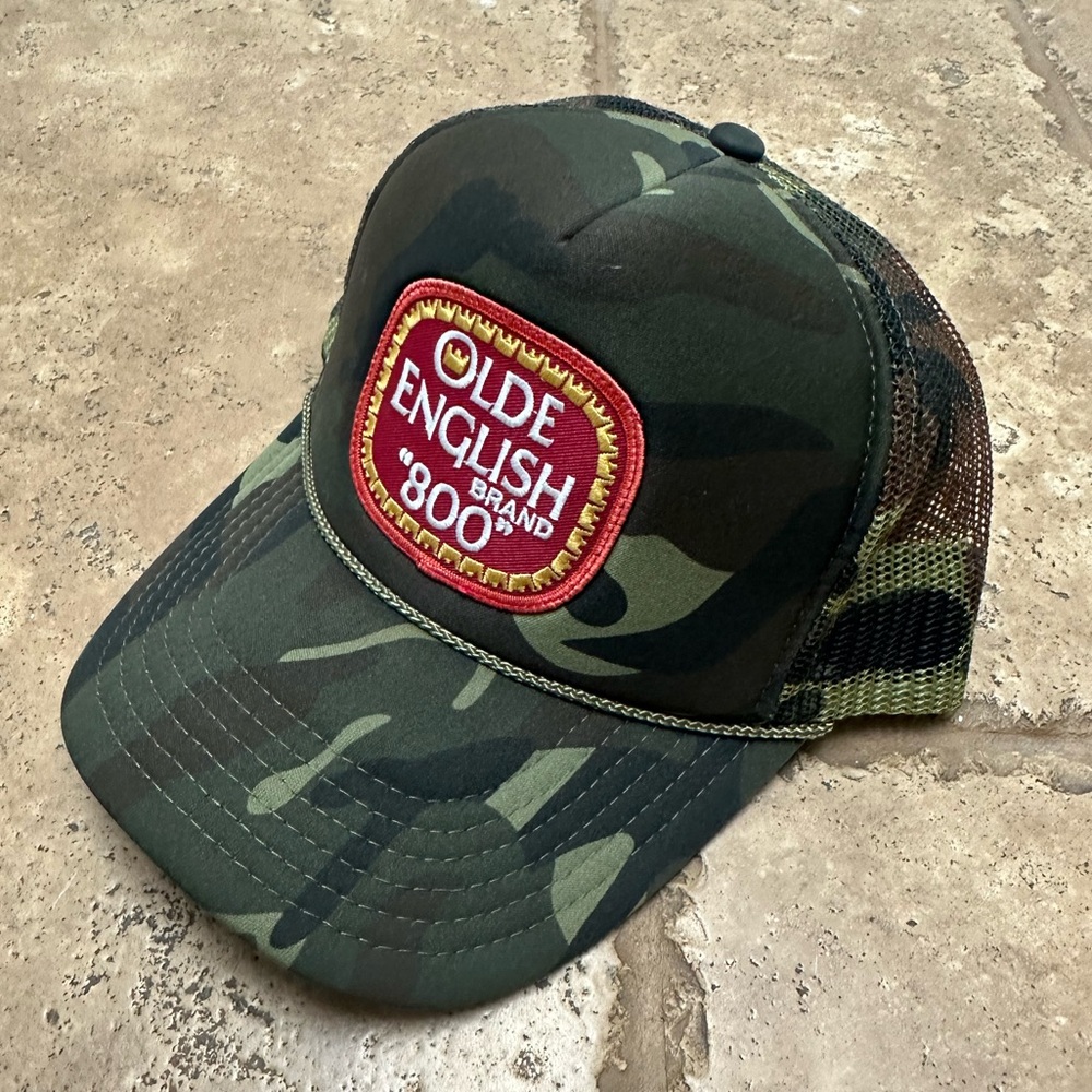 Olde English Brand 800 Foam Trucker Snapback Hat Mesh Adjustable Cap
